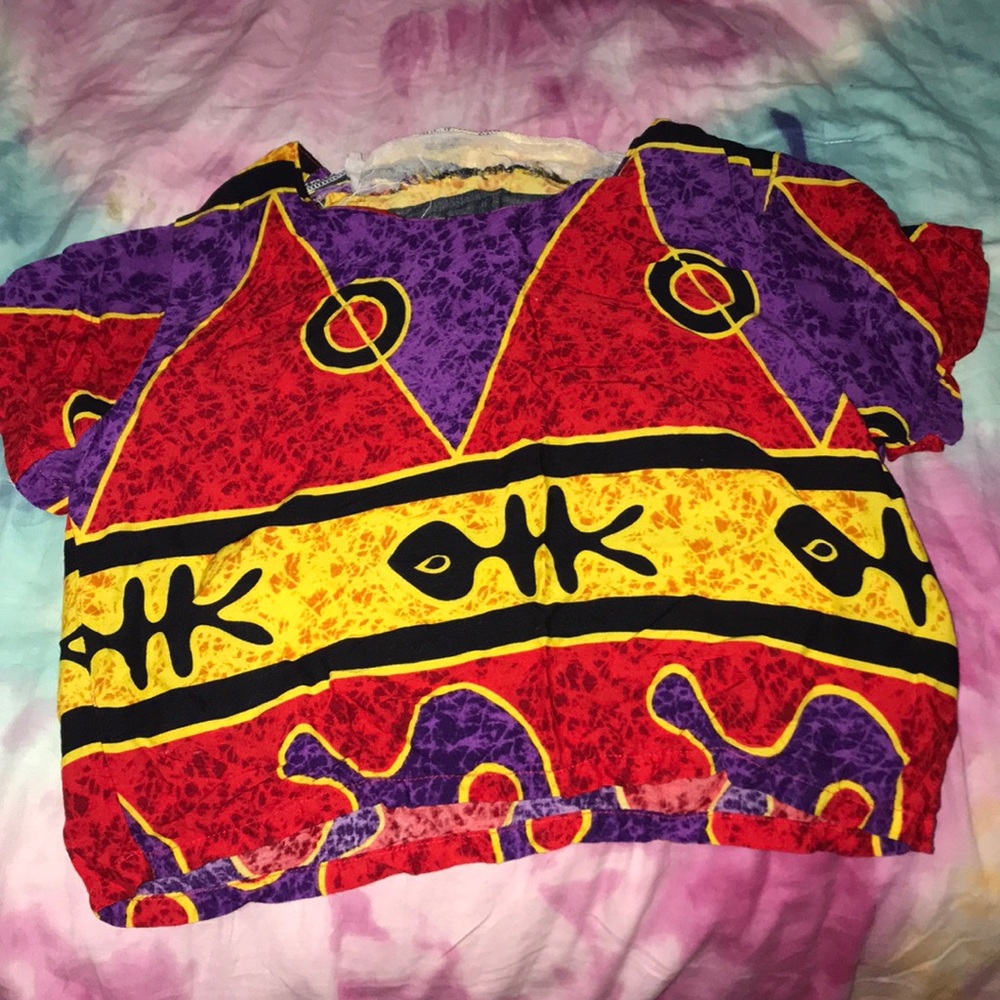African Tribal Print Crop Top